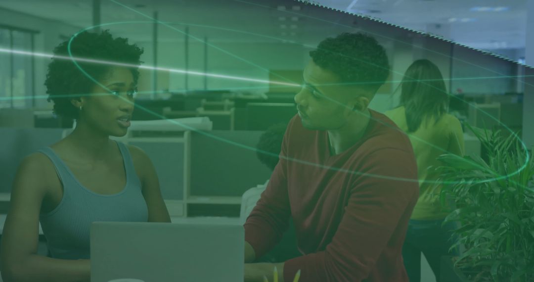 Professional Team Discussing Project in Modern Office