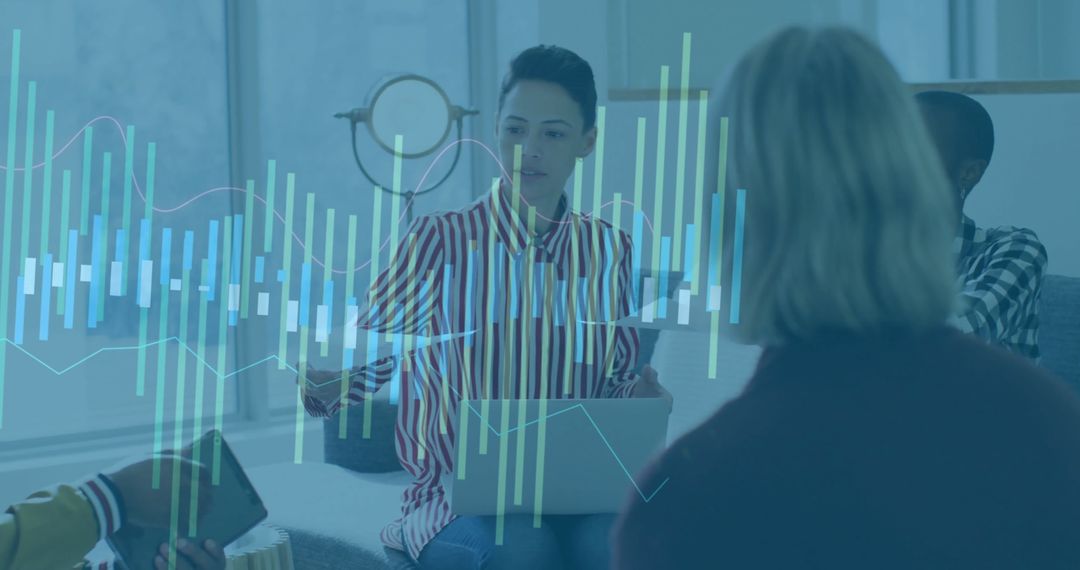 Collaborative Business Meeting Discussing Financial Data Analysis