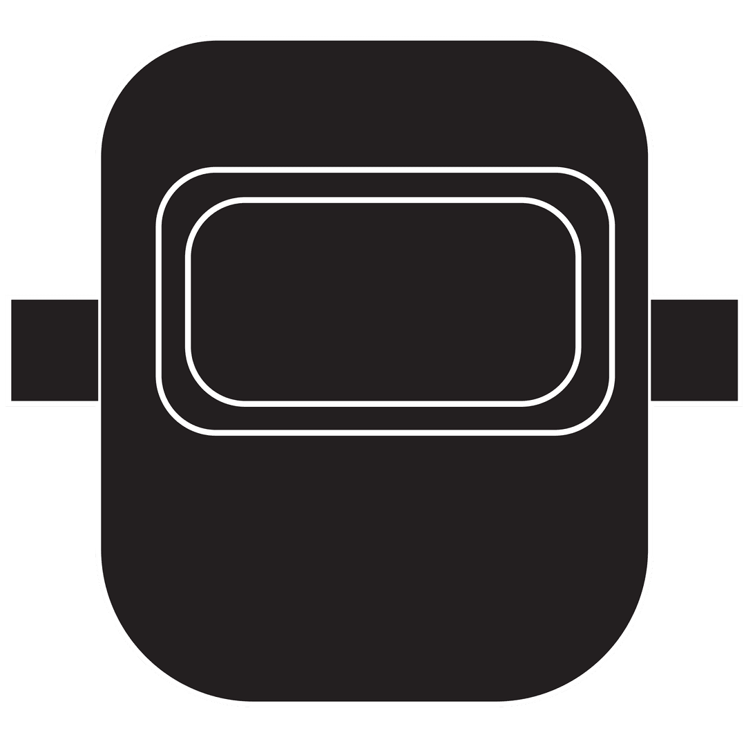 Abstract Black Geometry Design on Transparent Background