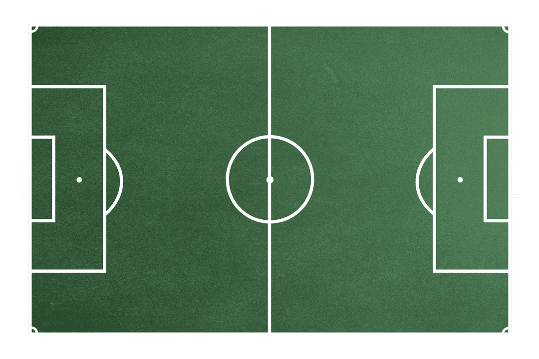 Soccer Field Design on Transparent Background for Sports Illustration