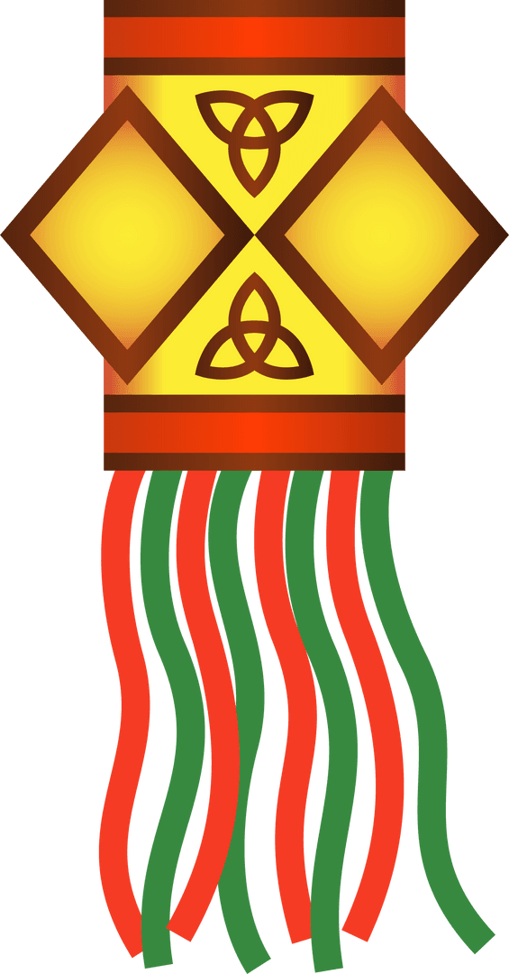 Vibrant Transparent Ornament With Tasseled Design