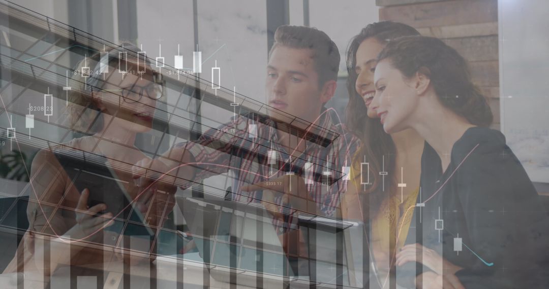 Team Collaborating on Financial Markets Data Analysis