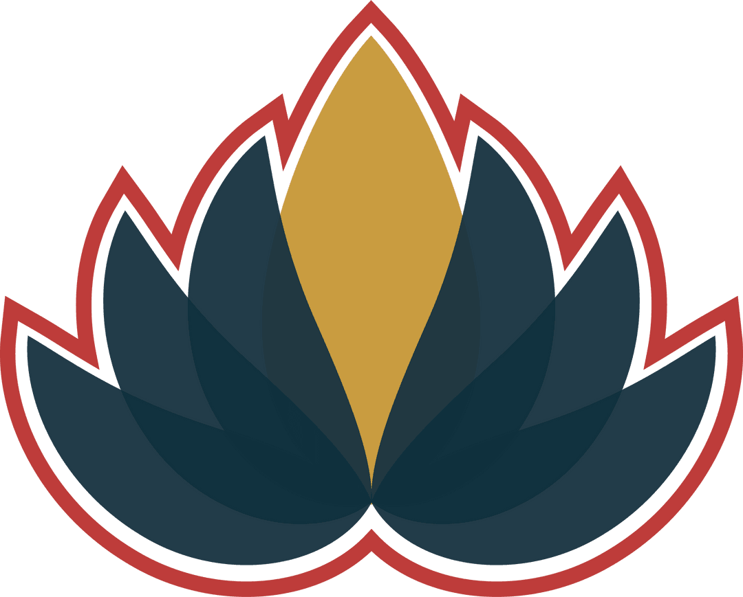 Transparent Vector Lotus with Bold Outline