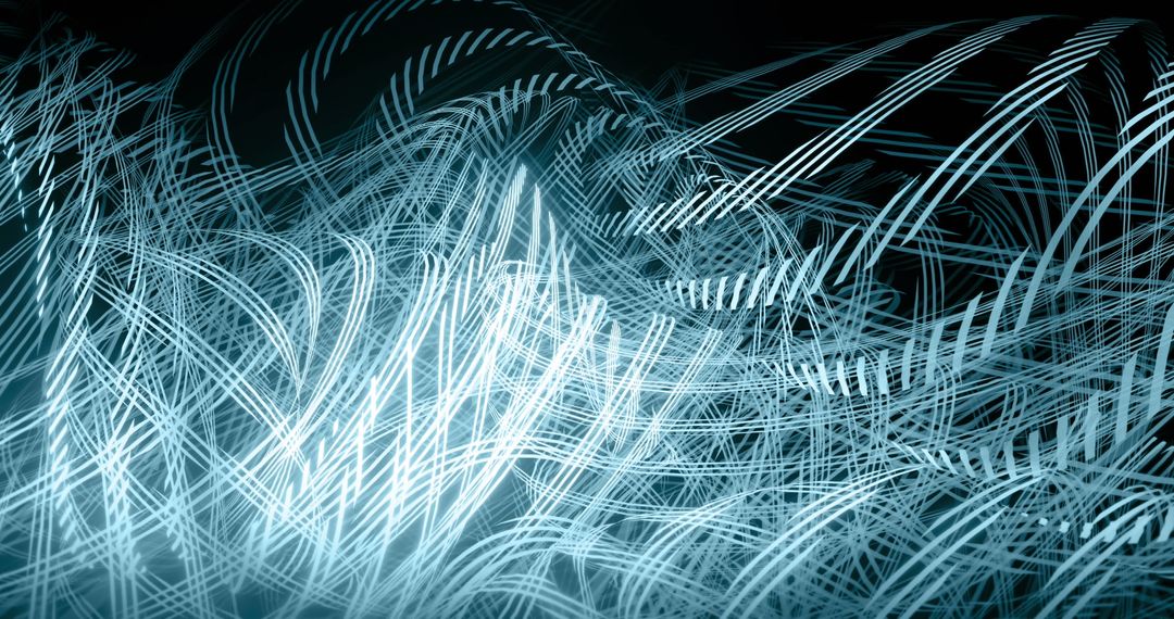 Flowing Light Trails in Abstract Dark Background