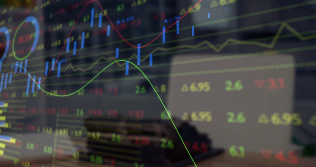 Digital Data Analysis with Futuristic Diagrams in Celebration Office