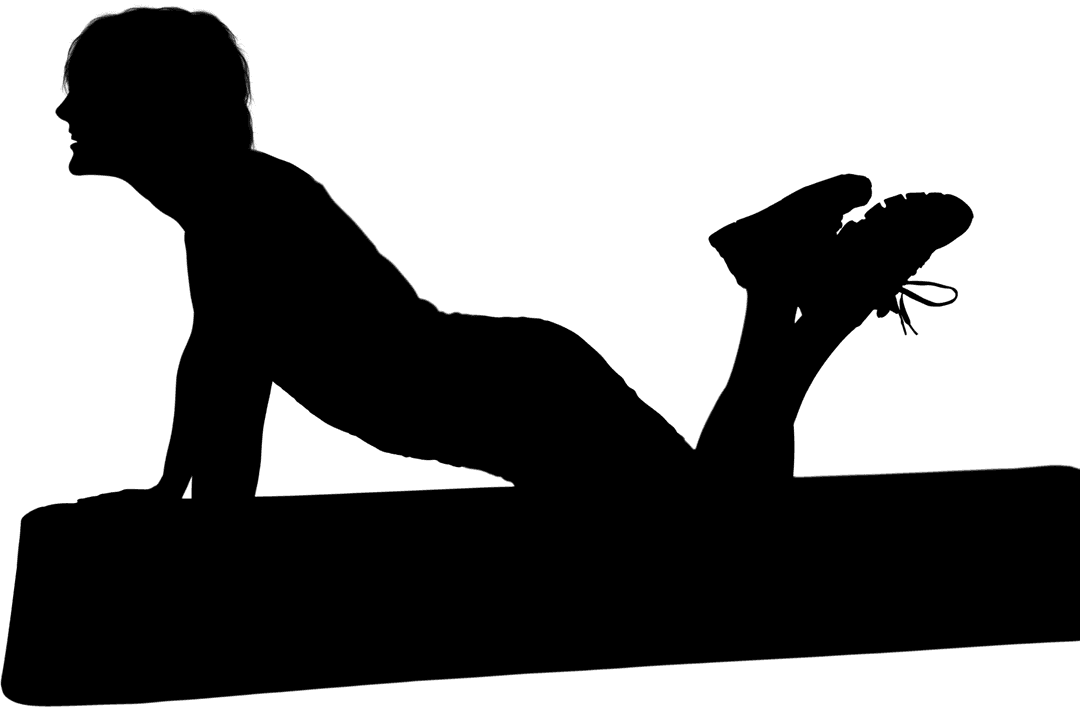 Full Length Transparent Image of Woman on Exercise Mat