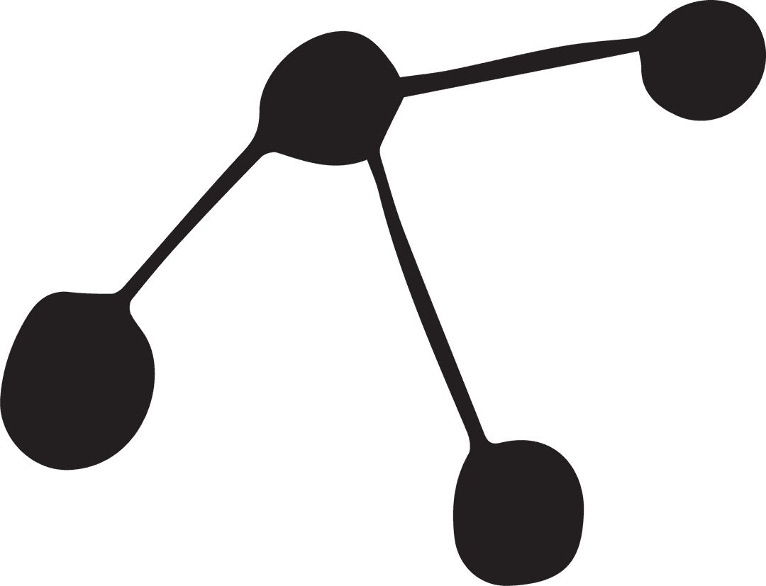 Abstract Dark Shapes on Transparent Background