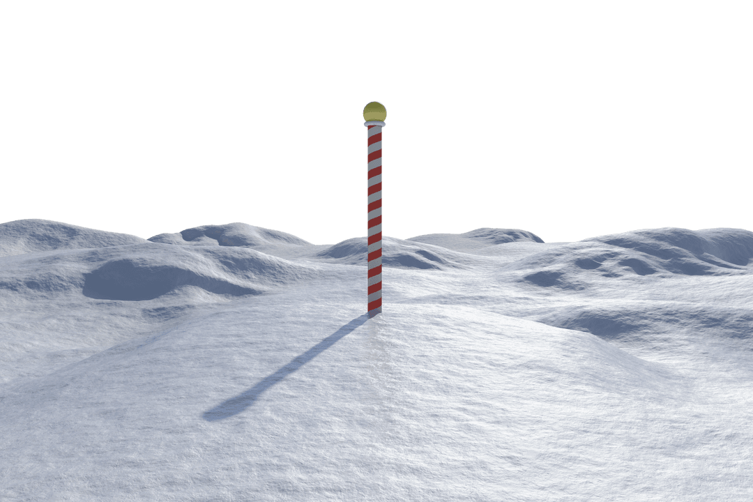 North Pole Over Winter Landscape Transparent Background PNG