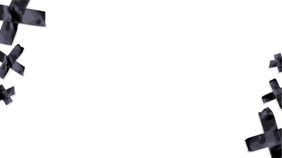 Interlacing Dark Tape Strips on Transparent Background Design