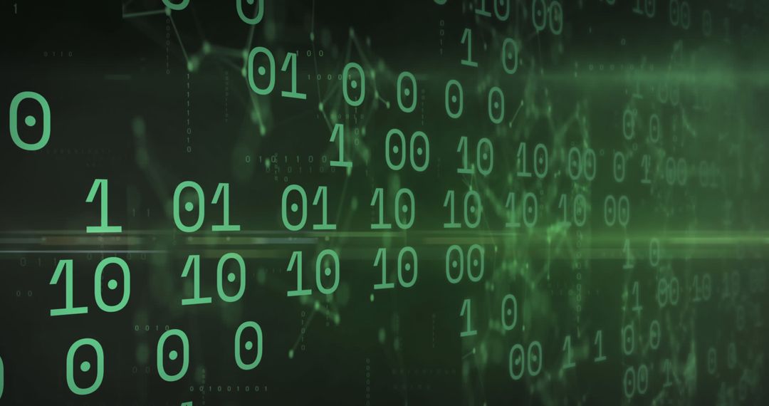 Binary Code and Cloud Symbols with Future Cybersecurity Focus