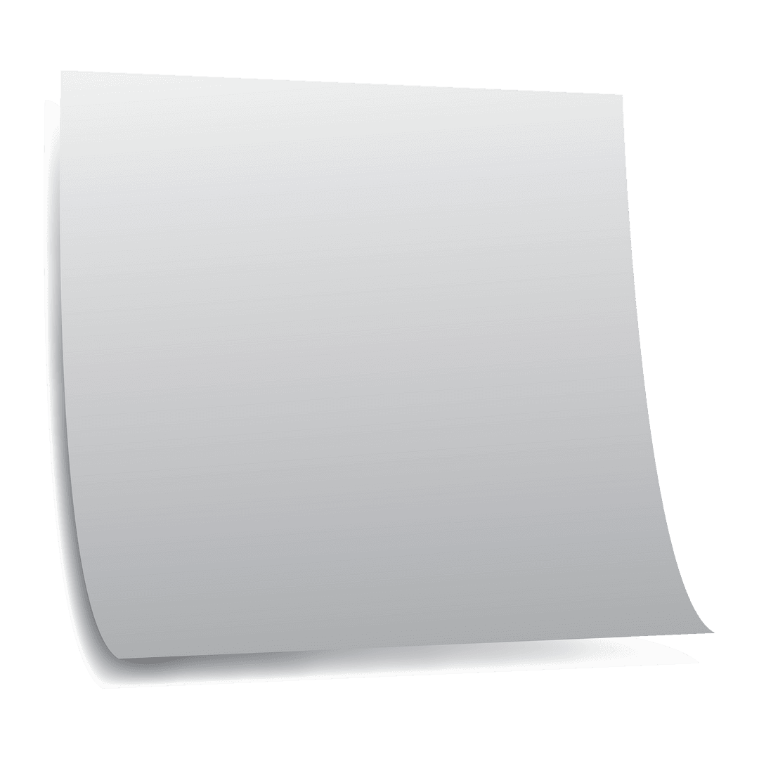 Abstract Curved Paper with Shadow on Transparent Background