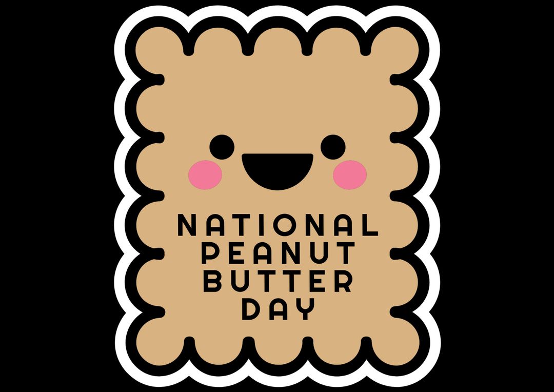 National Peanut Butter Day Cartoon Cookie Celebration Design - Free Images, Stock Photos and Pictures on Pikwizard.com