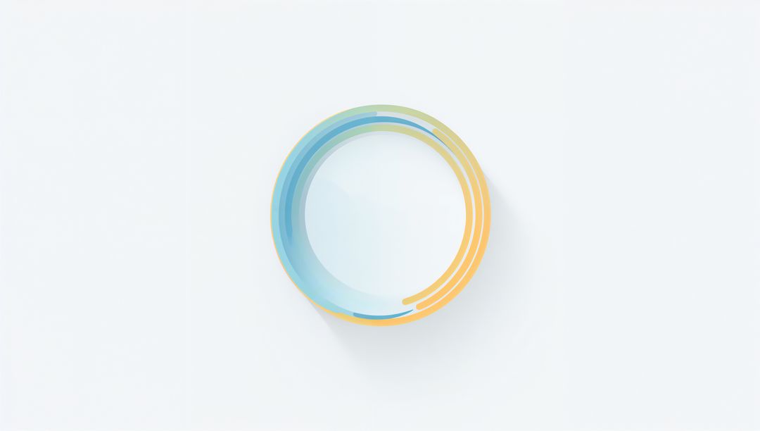 Displaying Concentric Gradient Ring Featuring Blue to Orange Minimalist Circle