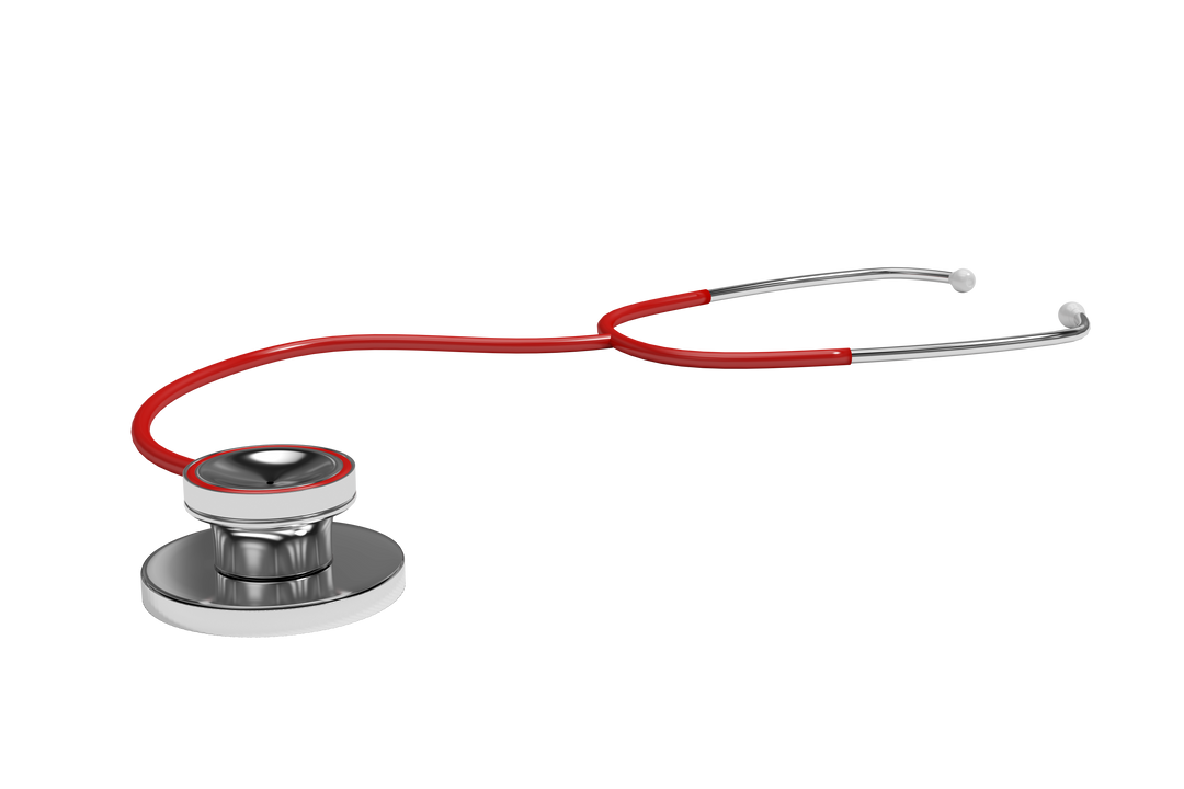 Transparent Red and Gray Stethoscope 3D Illustration - Download Free Stock Images Pikwizard.com