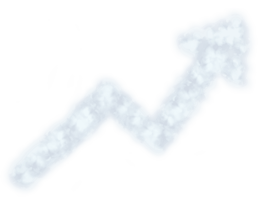 Transparent Smoke Arrow Rising Upward Symbol