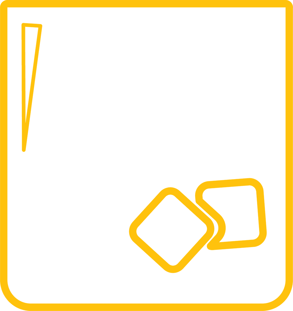 Yellow Frame with Copy Space on Transparent Background Digital Illustration