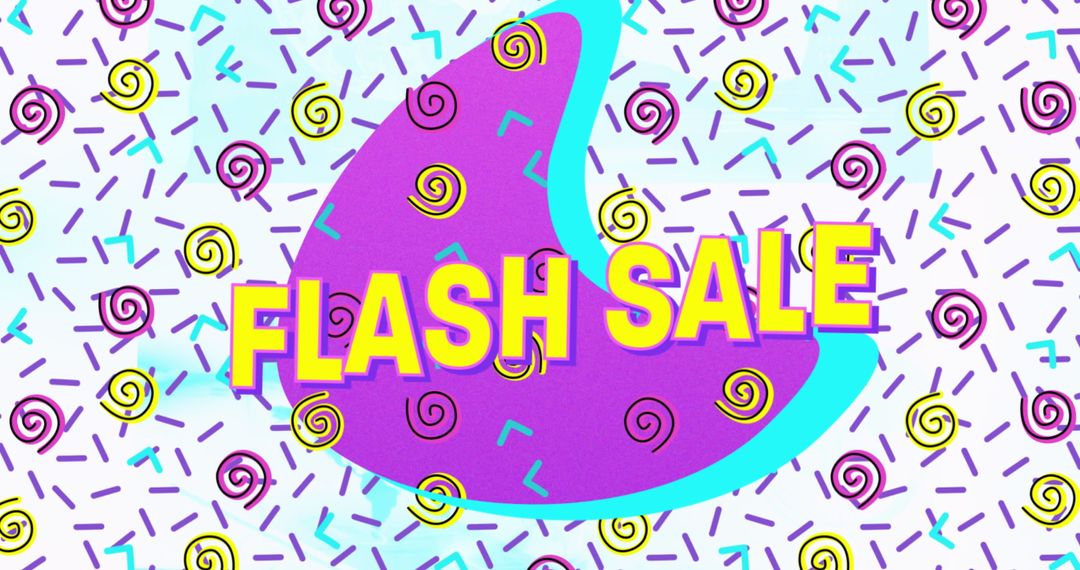 Flash Sale Announcement with Vibrant Abstract Design