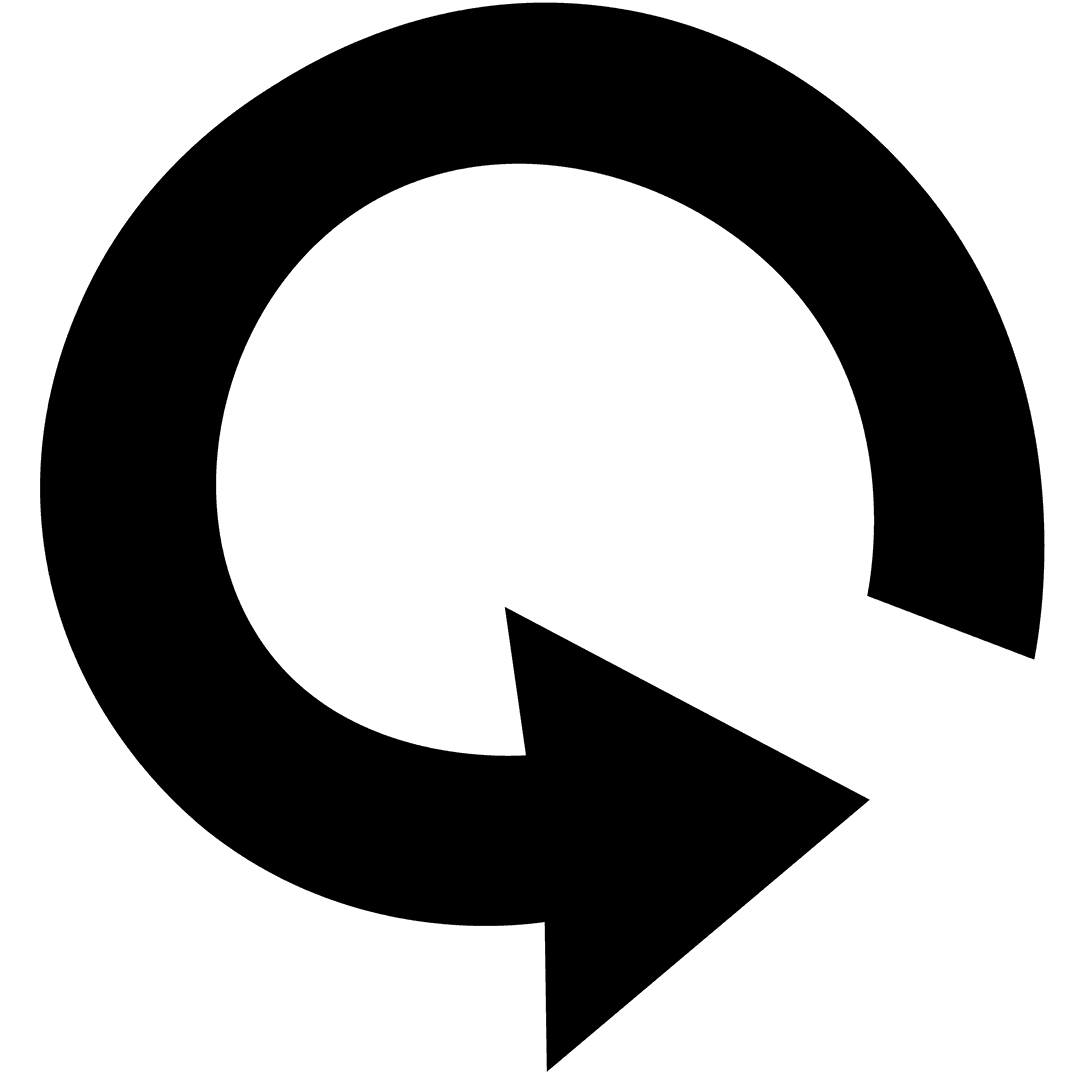 Black Directional Arrow on Transparent Background Illustration