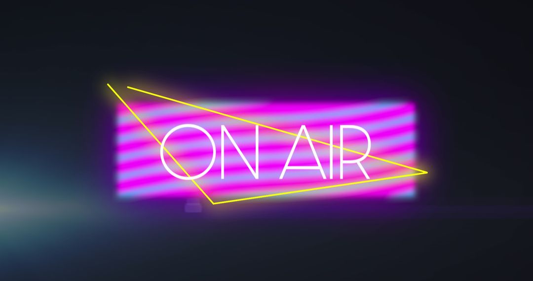 Neon On Air Sign with Abstract Light Trails