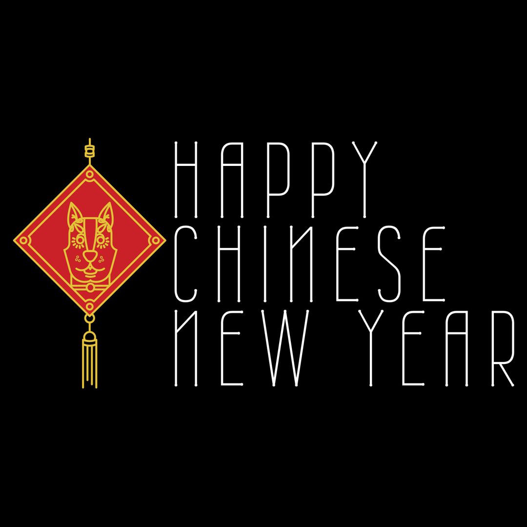 Chinese New Year Greeting with Festive Symbols