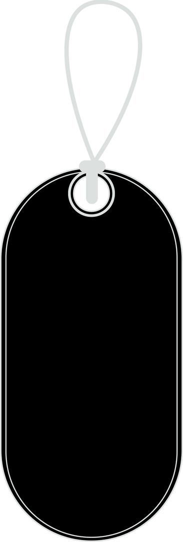 Transparent Black Tag with Minimalist Design and Copy Space