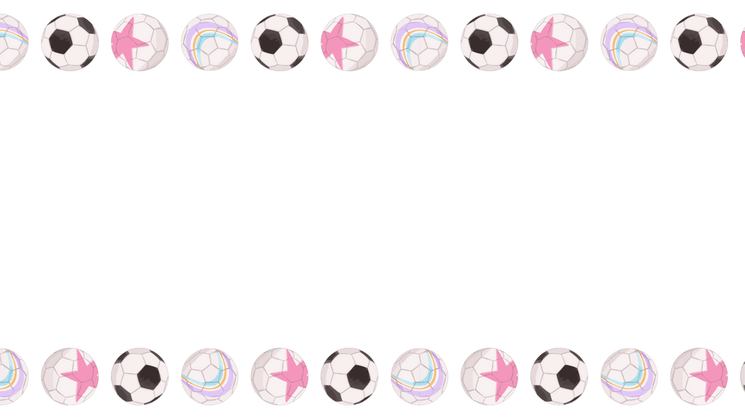 Transparent Border with Soccer Balls and Stars