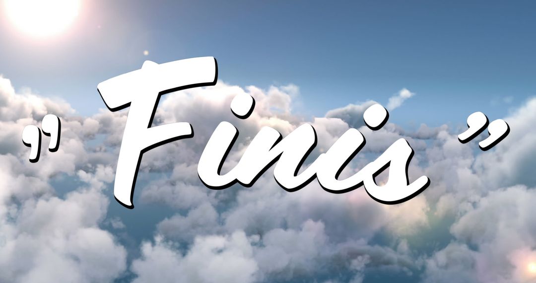 Inspirational Sky with Finis Text Overlay