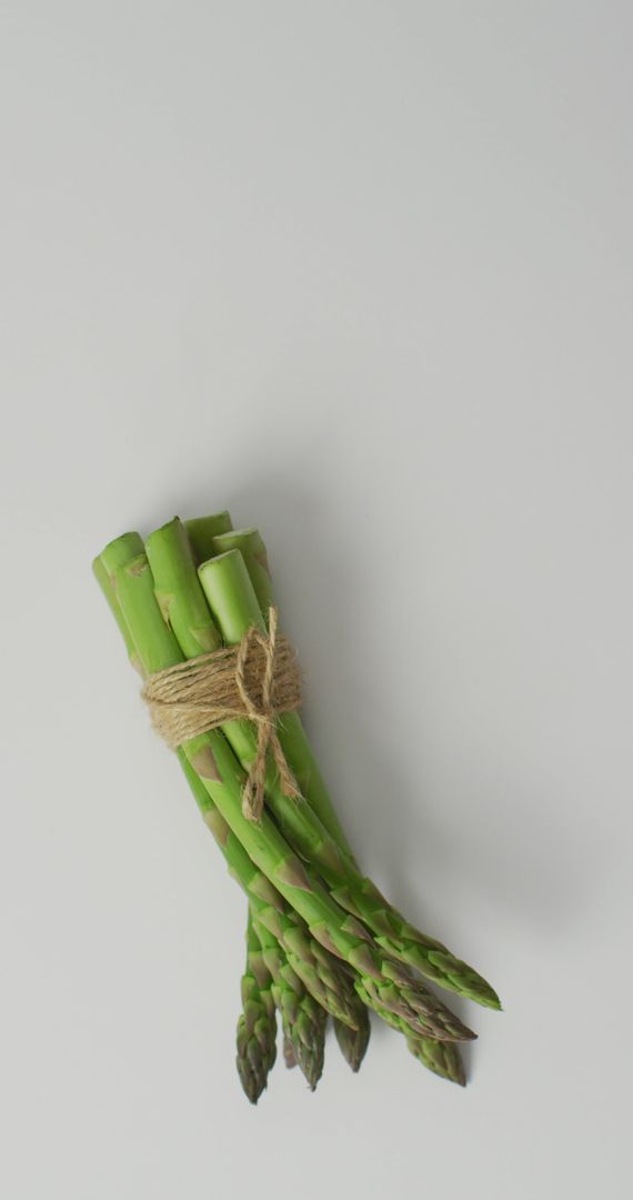 Fresh Organic Asparagus Stalks Tied with Rustic String