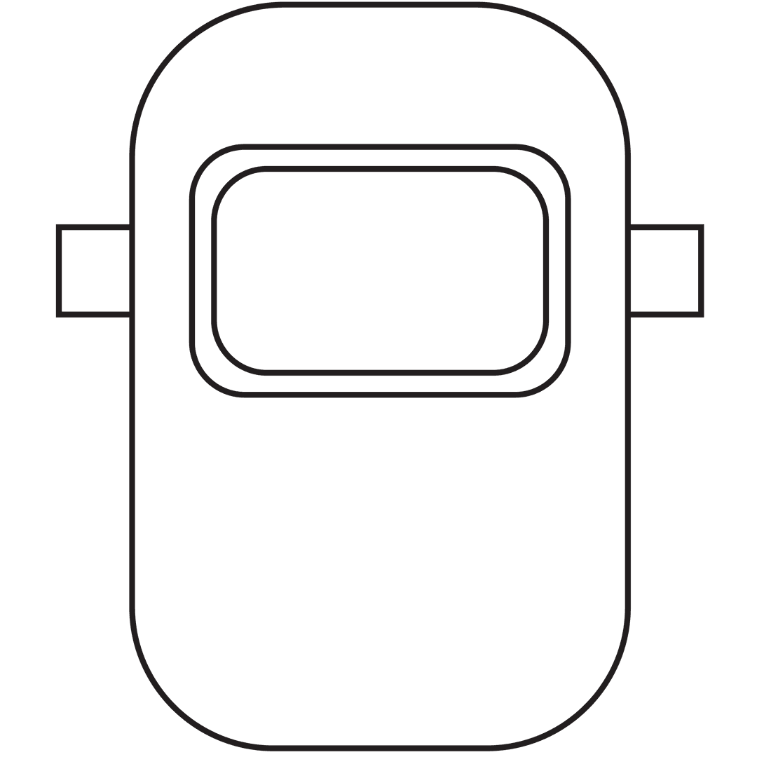 Simple Illustration of Welder Mask on Transparent Background