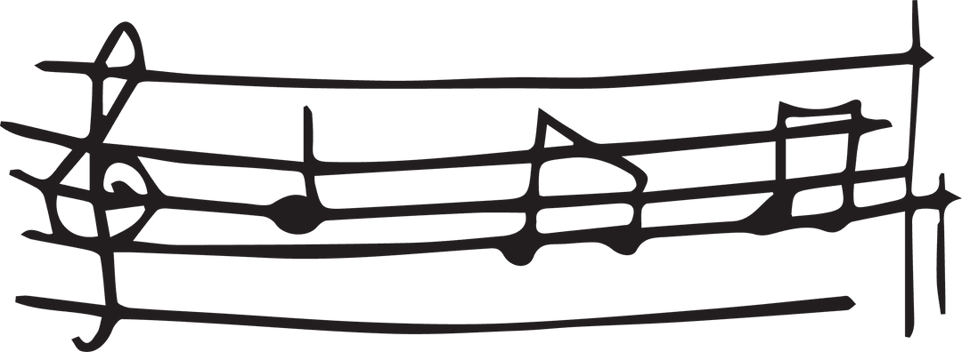 Musical Notes Illustration on Transparent Background