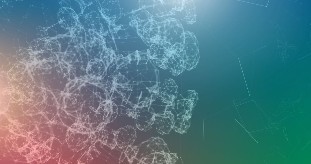 Abstract DNA Structure with Glowing Blue Background