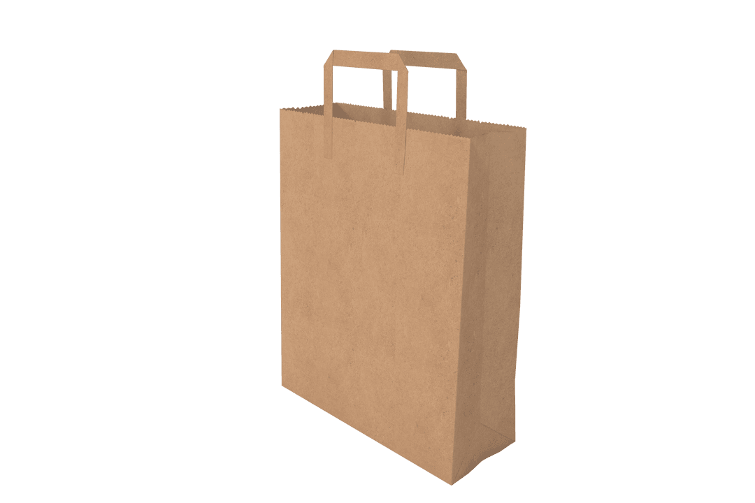 Eco-Friendly Brown Paper Bag with Handle Transparency