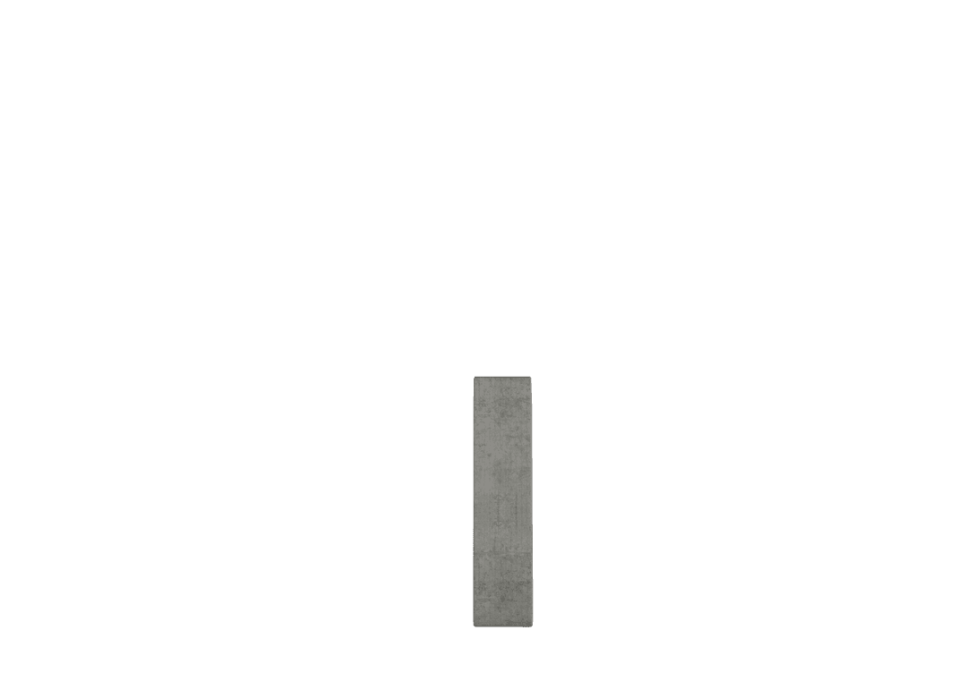 Grey Column Isolated on Transparent Background