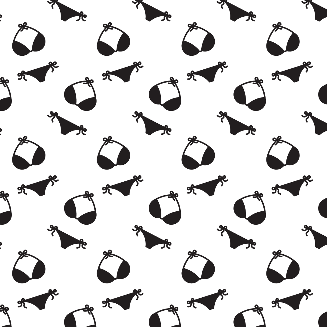 Seamless Swimsuit Pattern on Transparent Background for Design