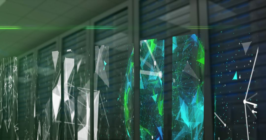Abstract Digital Networks Over Server Room