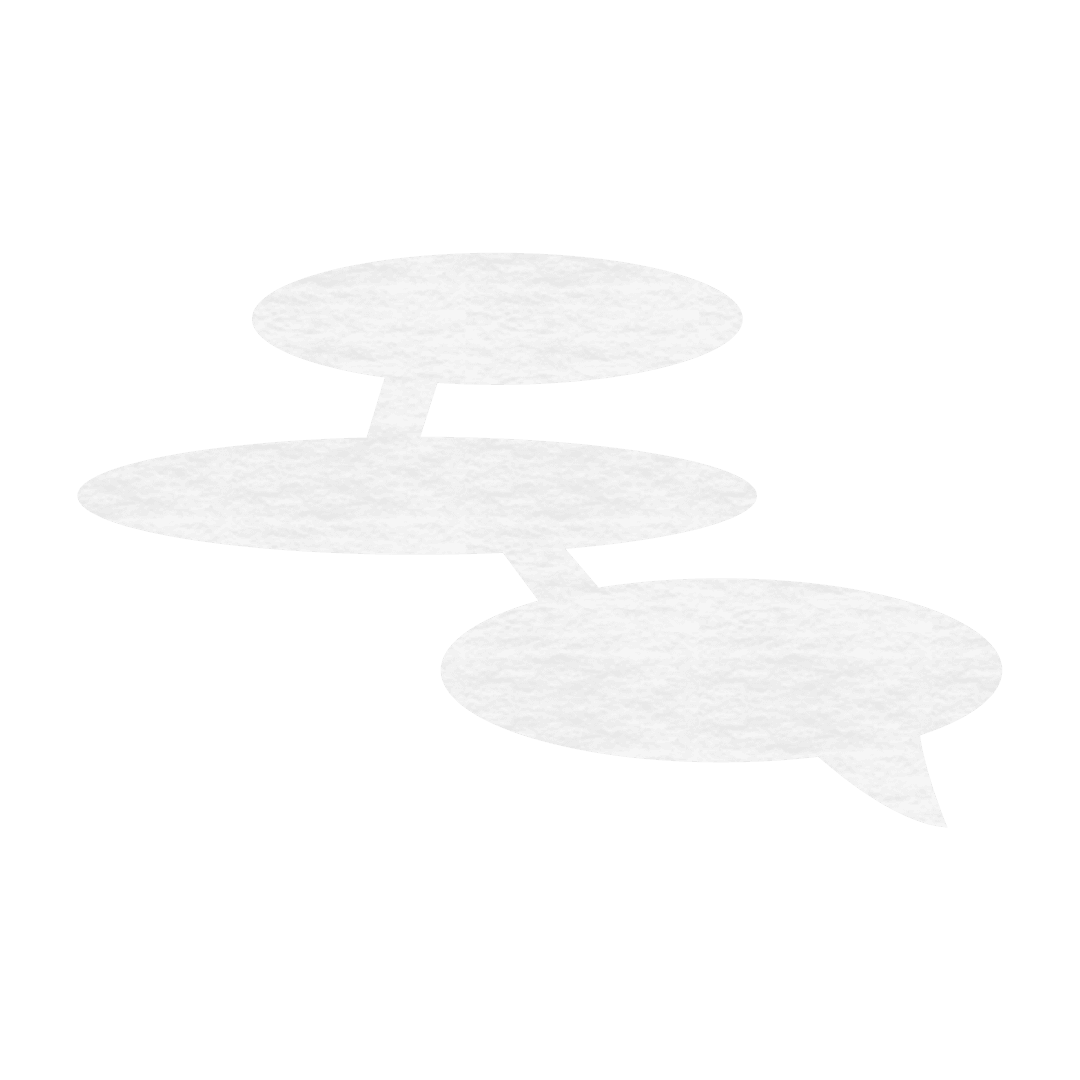 Transparent White Paper Speech Bubbles for Communication Design