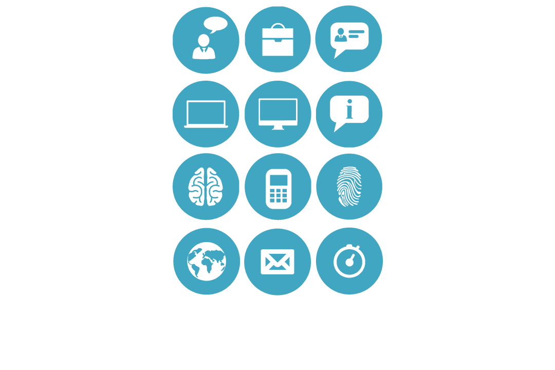 Transparent Digital Media Vector Icons Isolated on Clear Background