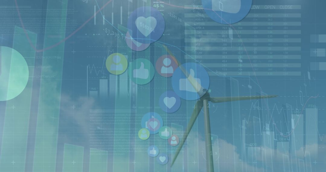 Wind Energy Transition with Social Media Interaction and Financial Data