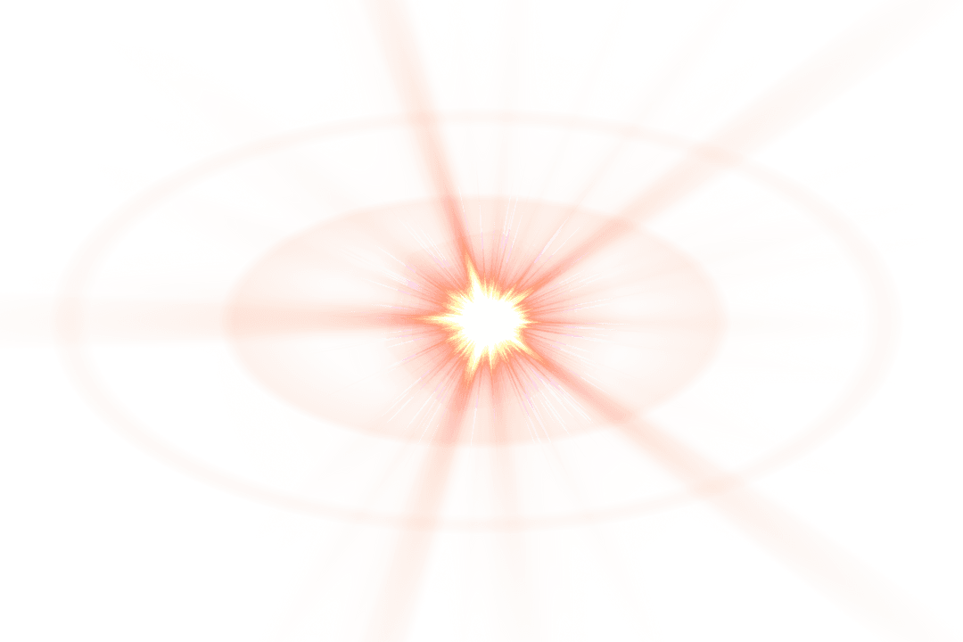 Radiant Starburst Absraction on Transparent Background