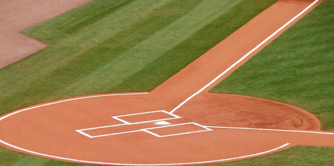 Close-up View of Baseball Field with Home Plate and Markings - Free Images, Stock Photos and Pictures on Pikwizard.com