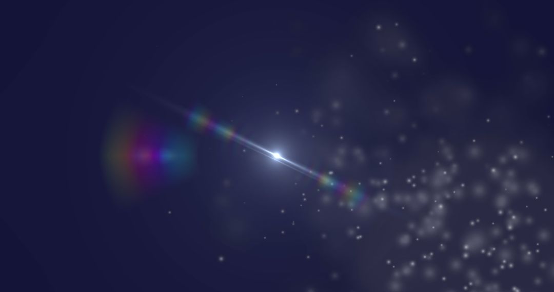 Abstract Light Burst and Sparkles on Black Background