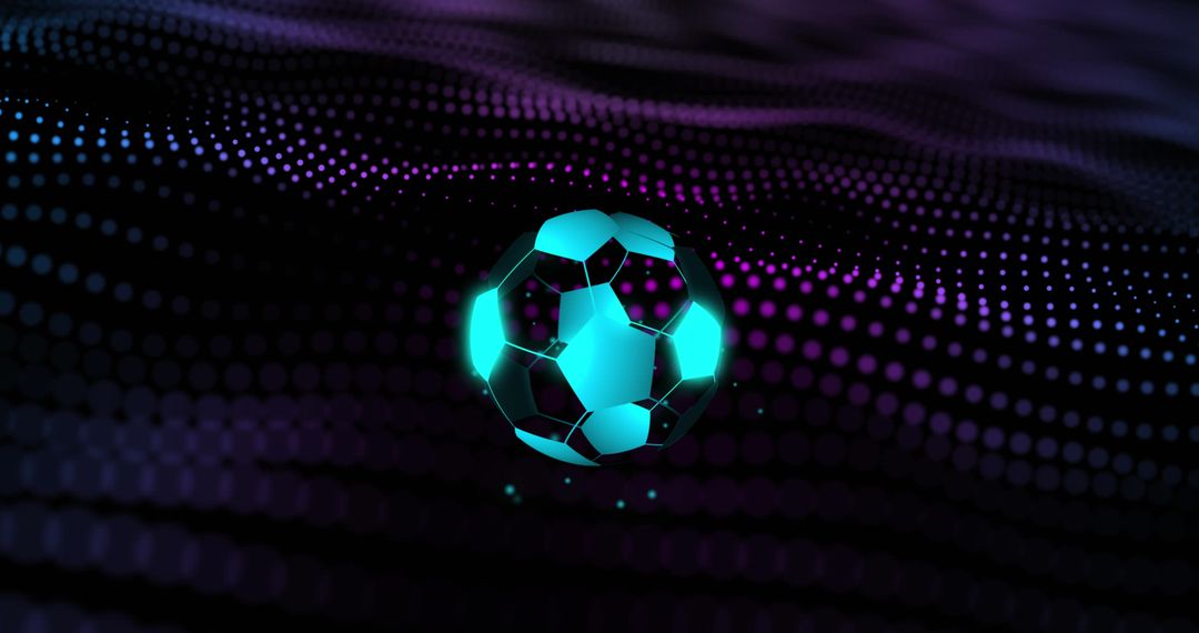 Digital Football in Futuristic Ambient Lighting