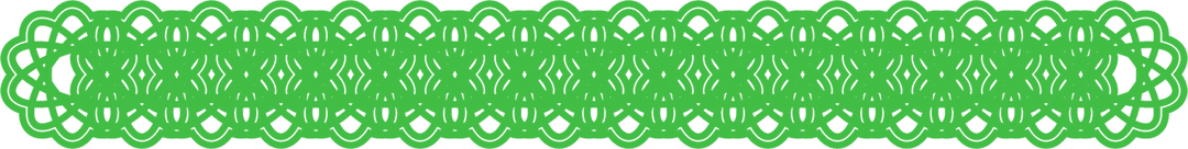 Green ornate pattern on transparent background for design projects