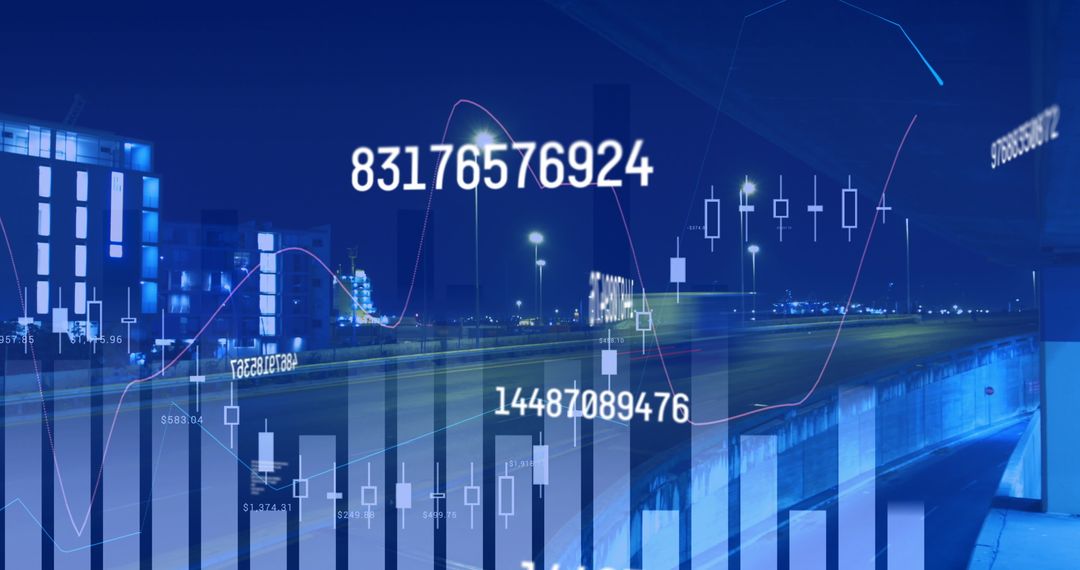 Futuristic Data Processing Over Cityscape Conceptual Design