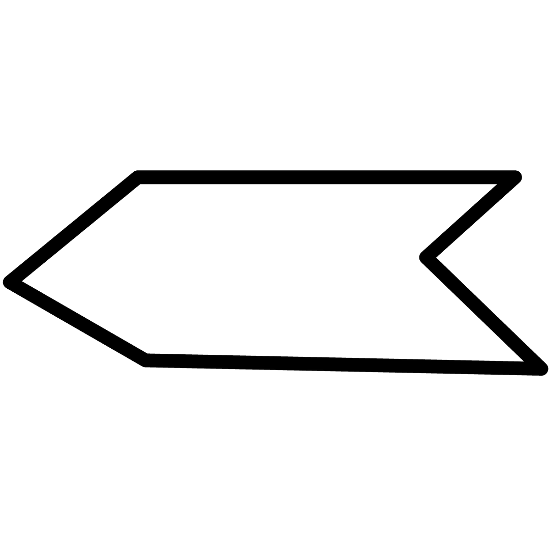 Digital Illustration of Ribbon Arrow on Transparent Background