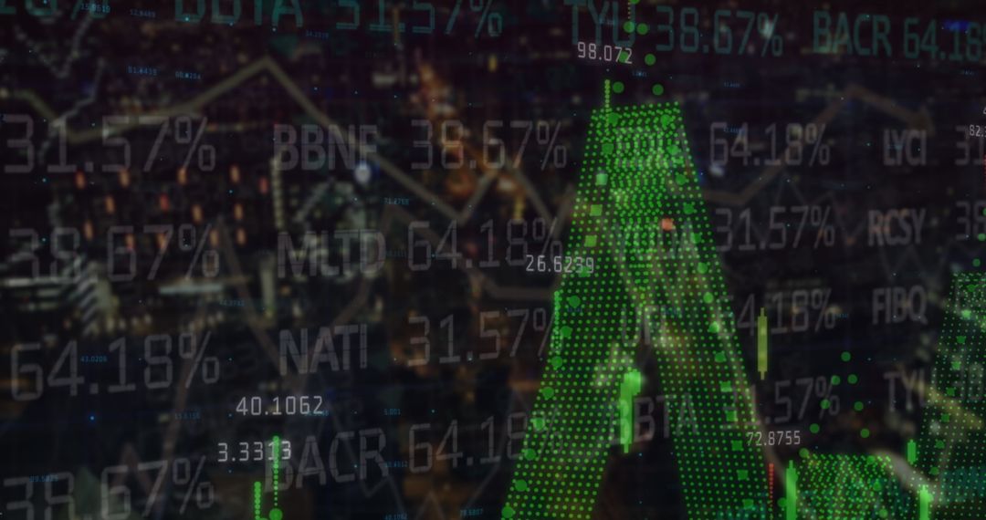 Dynamic Financial Data and Cityscape Overlay