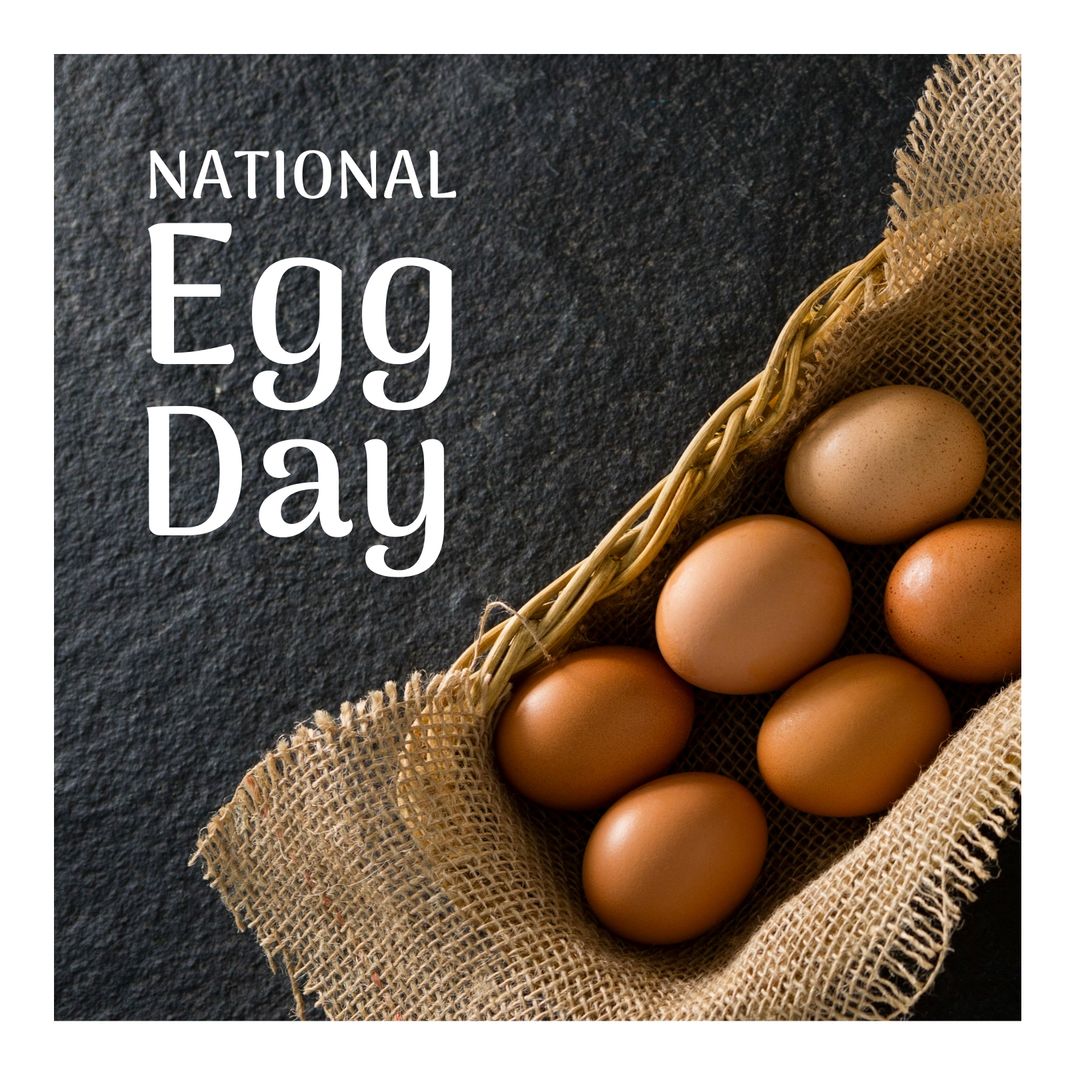 National Egg Day Celebration with Basket of Brown Eggs - Download Free Stock Templates Pikwizard.com