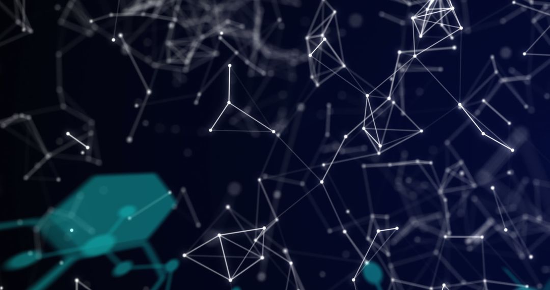 Abstract Digital Connections Network Over Dark Background