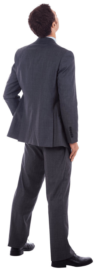 Confident Businessman Standing Transparent Background Full Suite