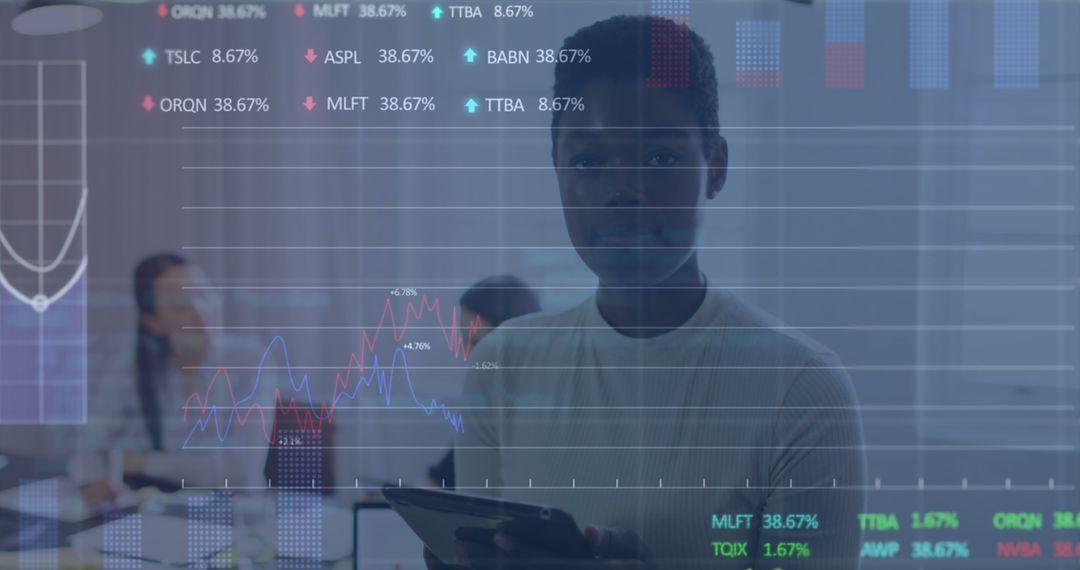 Financial Analyst Analyzing Market Data on Digital Screen - Free Images, Stock Photos and Pictures on Pikwizard.com